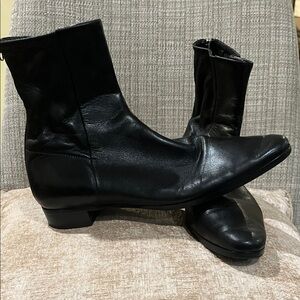 Jil Sander Black Leather Boots